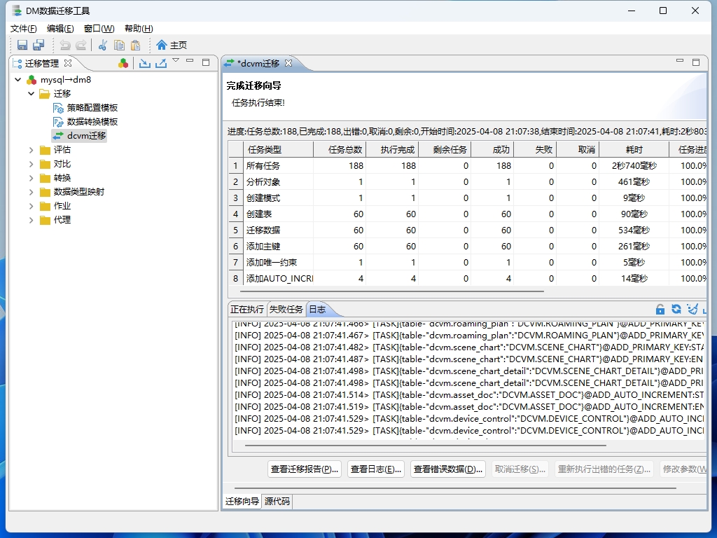 将数据从mysql迁移到达梦DM8